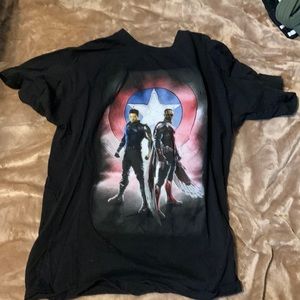 medium marvel t-shirt (falcon and the winter solider); hot topic